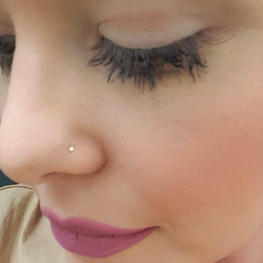 Earring 1mm Flat Nose Stud Studex UK Polished Titanium 1mm Post